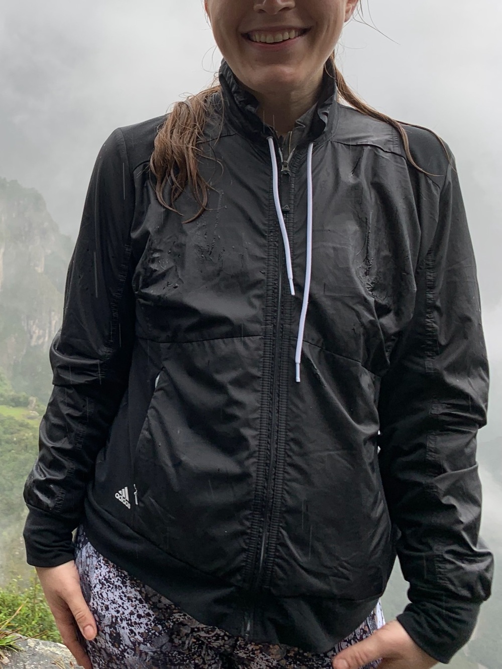 adidas Black Women's Lightweight Full-Zip Windbreaker